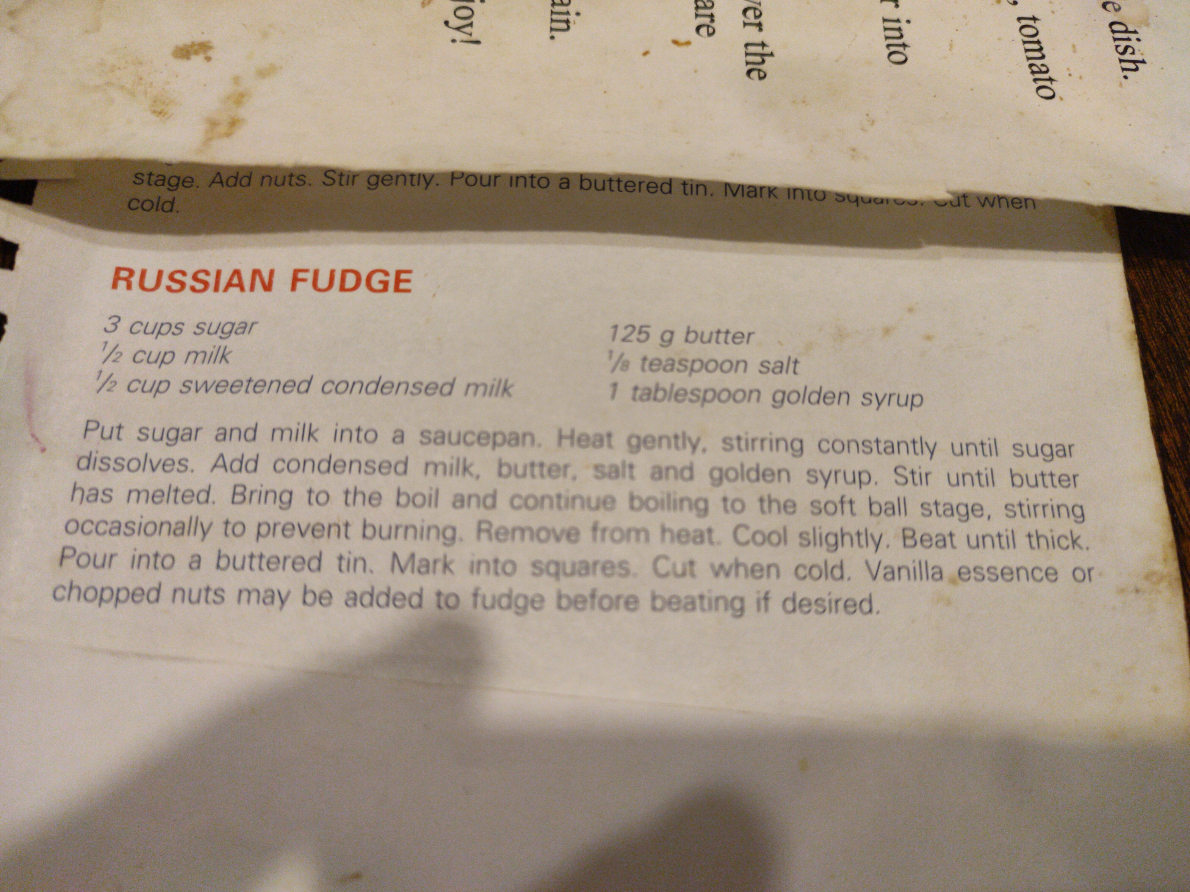 Russian Fudge