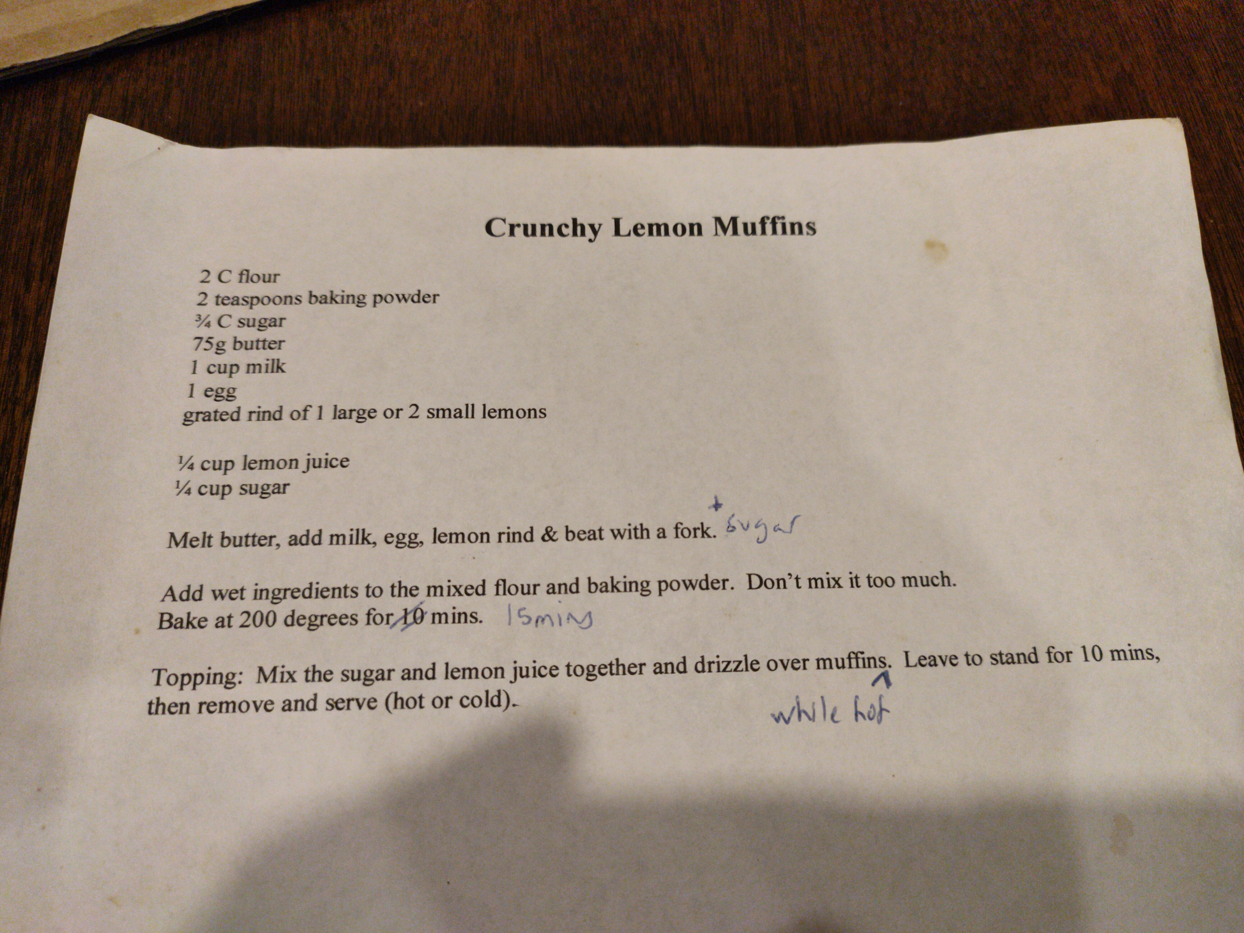 Crunchy Lemon Muffins